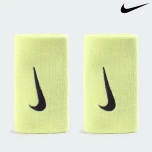Nike Swoosh Wristband Double Wide L Tennis Sports Wrist Band 2pcs NWT DB9324-380 - Picture 1 of 5