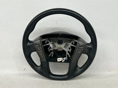 ⭐ 2011-2017 INFINITI QX56 QX80 DIRECCIÓN CUERO NEGRO CONTROLES RUEDA LOTE OEM2528 Foto 1 de 4