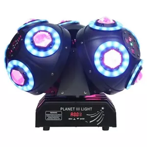 Disco ClubLight Spinning Light Balls 3 Heads Beam Laser Strobe Led DJ Lighting - Picture 1 of 7