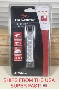 12 VOLT DC STRIP NOLIMITS WHITE 6 LED UTILITY MOUNTABLE LIGHT STRIP WATERPROOF - Picture 1 of 5
