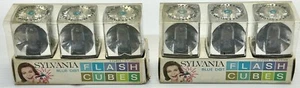 2 Boxes of 3 (24 Flashes) Blue Dot SYLVANIA FLASH CUBES - NEW OLD STOCK - Picture 1 of 6