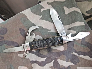 VTG IMPERIAL PROV RI USA Camp Scout Utility Twin Blade (No Awl) Knife - Picture 1 of 8