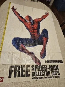 vintage spiderman hardees dr pepper window cling promo Super Rare 48x32  - Picture 1 of 7