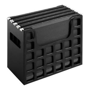 Pendaflex Decoflex Desktop File, 9 1/2" H x 12 1/4" W x 6" D, Black - Picture 1 of 2