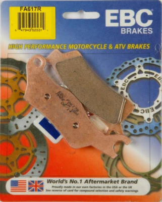 NEW EBC BRAKE PADS- FA617R- CAN-AM/OUTLANDER/RENEGADE/ATV/UTV - Imagem 1 de 2