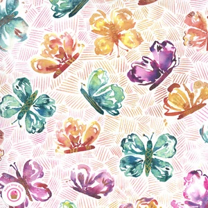 Moda SUNSHINE SOUL 8462 14 Watercol Butterflies CREATE JOY PROJECT Quilt Fabric - Picture 1 of 8