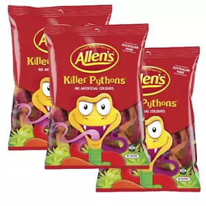 Allens Killer Pythons 190g x 3 Packs Party Candy Bulk Lollies Favours Halloween - Bild 1 von 3