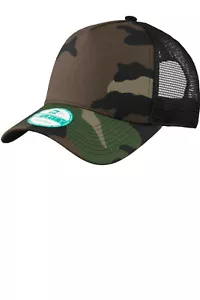 NE205 New Era® Cappuccio snapback camionista mimetico/nero - Foto 1 di 2