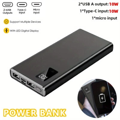 Banco de alimentación portátil 9000000 mAh cargador de batería externo USB doble para teléfono celular Foto 1 de 4