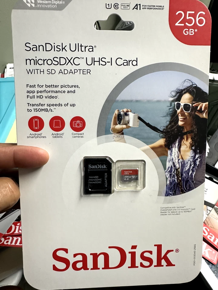 SanDisk 256GB Ultra SDXC Memory Card 150MB/s SDSQUAC-256G-ASLMA