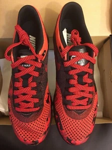 NEW NIKE AIR MAX 1 ULTRA FLYKNIT ID RED CAMO BLACK RUNNING SNEAKERS MEN SIZE 8 - Picture 1 of 7