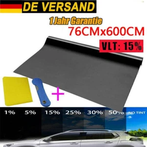 Tönungsfolie Scheibenfolie Sonnenschutzfolie 76x600cm 15%VLT Auto Fensterfolie - Bild 1 von 13