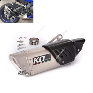 For Yamaha YZF R1 2015-2025 MT-10 Slip On Motorcycle Exhaust Muffler Tail Pipe - Picture 1 of 8