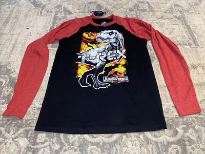 Nueva Camisa Jurassic Park World TRex Dinosaurio Manga Larga Niños Grandes Talla Grande 14/16 Foto 1 de 4