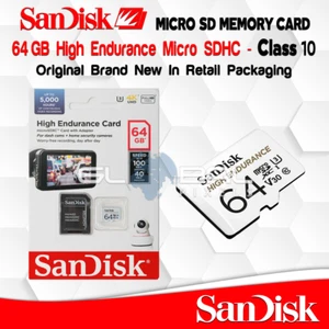 Tarjeta Micro SD Sandisk 64 GB Alta Resistencia Con Adaptador Memoria Flash Teléfono Cámara - Imagen 1 de 2