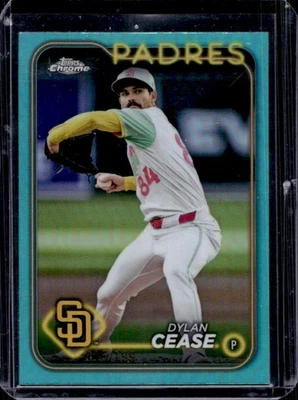 2024 Topps Chrome Update Dylan Cease Aqua Refractor #/199 Padres - Image 1 of 2
