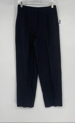 Liz Claiborne Womens Gray Stretch Pleated Front Straight-Leg Dress Pants Sz 10P - Image 1 of 4