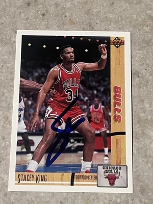 1991-92 Upper Deck Stacey King #182 Signed On Card Autograph Auto Basketball - Image 1 of 4