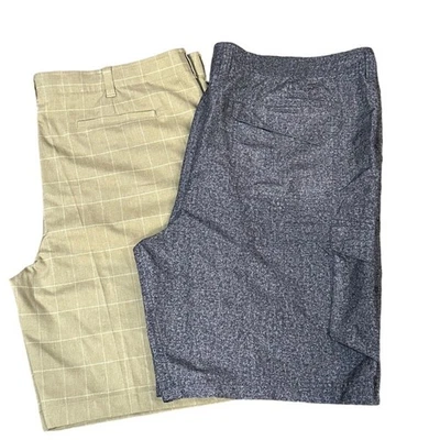 Magellan and BCG 男式 44 码 2 件装高性能高尔夫短裤棕褐色和灰色 — 第 1/4 张图片