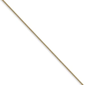 0.65mm, 14k Yellow Gold, Round Snake Chain Necklace - Picture 1 of 43