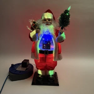 Vintage Fibre Optic Christmas Santa Snow Globe Figure Decoration 60cm w/ Adapter - Picture 1 of 6