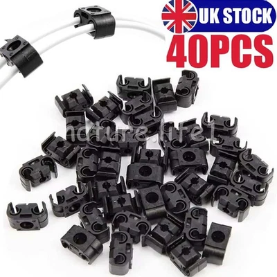 Pack of 40 Brake Line Clips - BLACK - Suitable for 5mm (3/16") Brake Pipes - Image 1 of 4