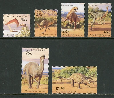 AUSTRALIA (SCOTT 1342 - 1347) - 1993 DINOSAURS - SET (6) - MNH - Image 1 of 2