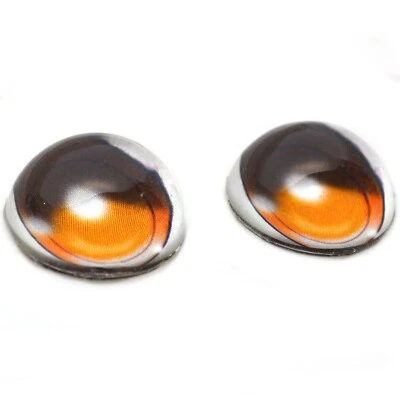 Par Muñeca Anime Naranja Cúpula Alta Media Esfera Ojos de Vidrio para Joyería de Taxidermia Foto 1 de 4