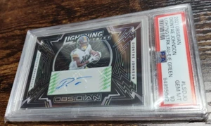 Obsidian Diontae Johnson 2021 grabado eléctrico verde automático/50 #LSDJO ¡PSA 10! POP 1! - Imagen 1 de 3