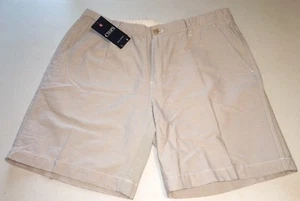 CHAPS UOMO Deck Shorts Flat Front Elasticizzato Vita TAGLIA - L Hmpton Khki Nuovo con etichette - Foto 1 di 5
