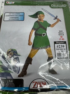 Legend of Zelda Link Kids Child Size M 7-8 Nintendo Character Costume Halloween - Picture 1 of 1
