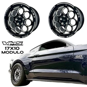 VMS RACING MODULO DRAG RACE RIMS WHEELS REAR 17X10 FOR 15-22 FORD MUSTANG S550 - Picture 1 of 5