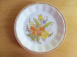 Vintage 1970er Wildflower Steinzeug Speiseteller handbemalt Japan 10" - Bild 1 von 4
