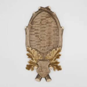 geschnitztes Trophäenschild Hirsch Geweih Schild für Reh hell getönt GH 49 cm - Imagen 1 de 7