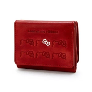 Sanrio Hello Kitty dreifach gefaltete Geldbörse aus Leder rot aus Japan kostenloser Versand - Bild 1 von 5