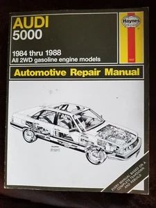 Haynes Audi 5000 manual de reparación 1117 1984 a 1988 todos los modelos de motor de gasolina - Imagen 1 de 3