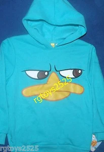 Disney Phineas & Ferb AGENT P Hoodie Pullover 6 -7 8 10 -12 Child Sweatshirt New - Picture 1 of 1