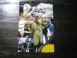 ED JOHNSTON PITTSBURGH PENGUINS AUTOGRAPHED PHOTO - Picture 1 of 1