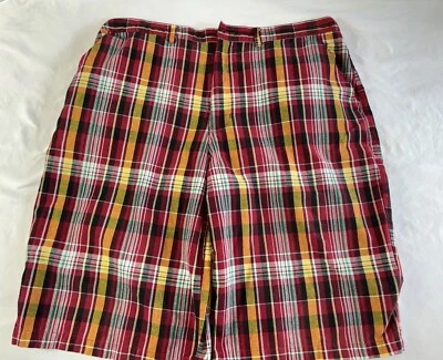 DTEK Mens Bermuda Shorts Red Plaid Size 40 Baggy 90s - Image 1 of 2