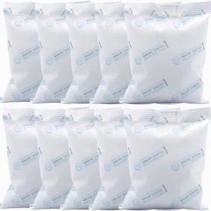 Paquetes de 100 gramos 10 paquetes de gel de sílice desecante para almacenamiento, paquetes de humedad - Imagen 1 de 9