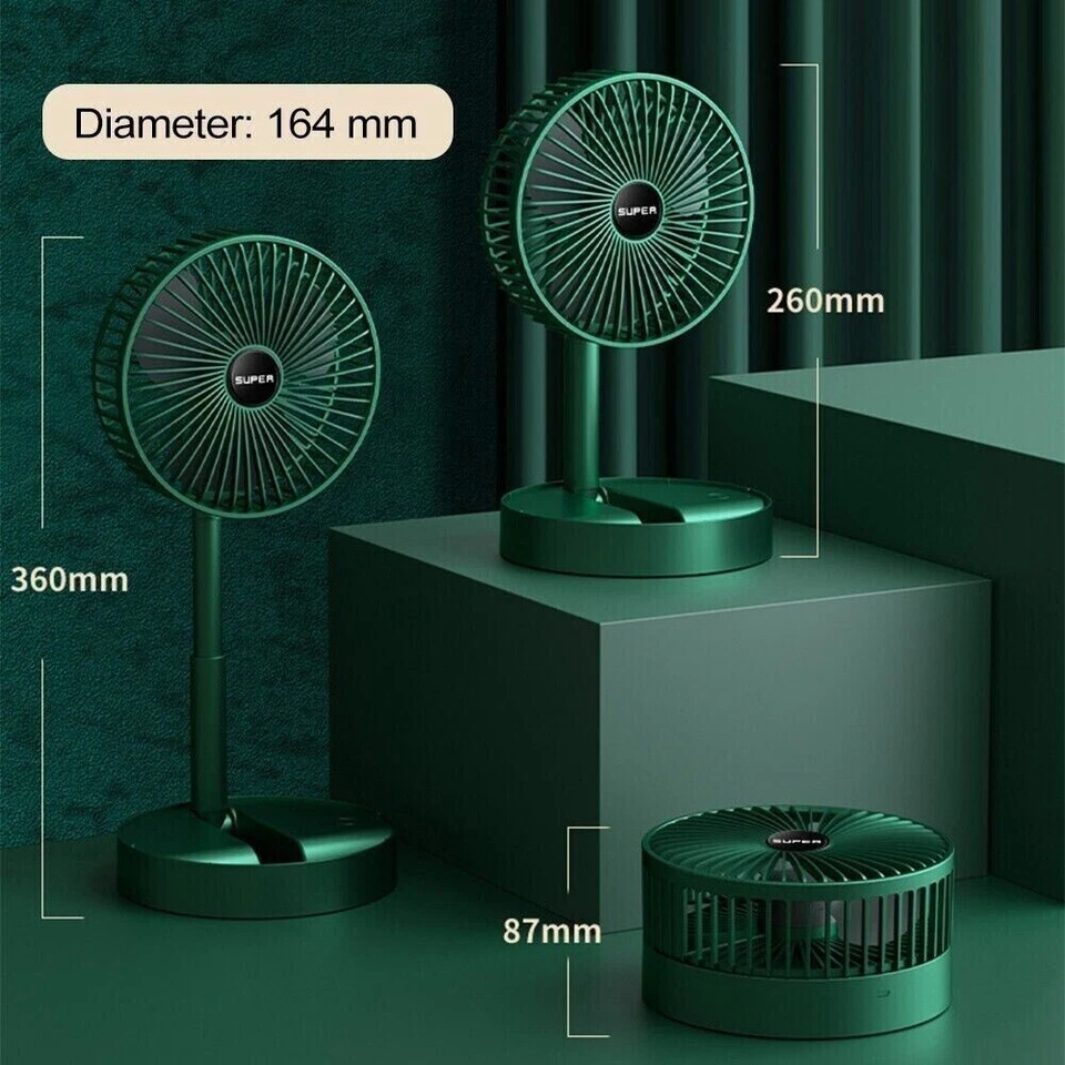 Ventilatore da tavolo USB pieghevole mini portatile ricaricabile - Imagen 1 de 1