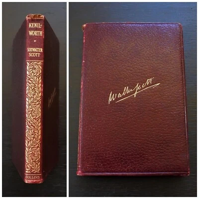 Antique Kenilworth by Sir Walter Scott Waverley Novel Leather Bound Foto 1 de 4