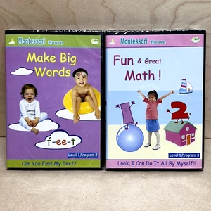 Montessori House Make Big Words / Fun & Great Math Level 1, Program 2 & 3 DVDs - Picture 1 of 4