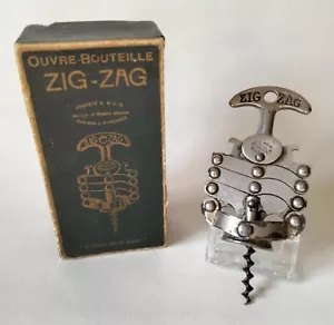Vintage ZIG ZAG Expanding Corkscrew Wine Bottle Opener with Box Made in France - Bild 1 von 24