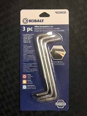 CR-V Steel Multi-Bit Screwdriver 3-Pcs Set (Rust Resistant Offset Screwdriver) - Image 1 of 2