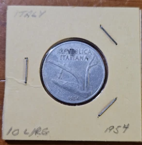 Very Good Condition Collectible 1954 Italian 10 Lire Coin - Picture 1 of 5