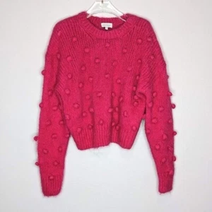 & Other Stories Maglione Bobble Maglia Lana Alpaca Rosa Brillante Manica Lunga Taglia M - Foto 1 di 7