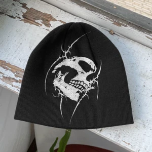 Beanie Mütze Y2k Alt Grunge Streetwear 1 of 1 Skull Custom Punk Avantgarde - Bild 1 von 5