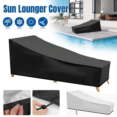 NSI Waterproof Garden Patio Outdoor Furniture Chaise Lounge Chair Cover UV Resistant