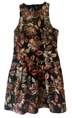 Mini Vestido Leifsdottir Anthropologie 4 Adelita Floral Ajuste y Acampanado Brocado Talla 4 Foto 1 de 4